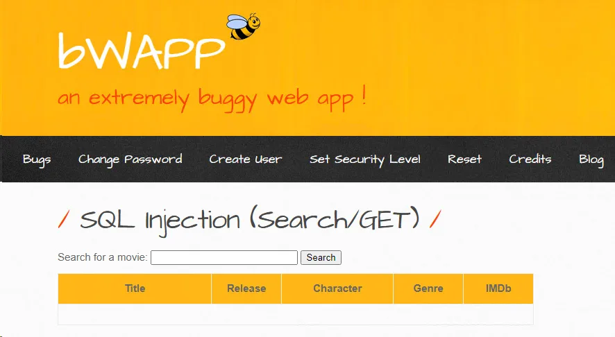 検証用アプリ(bWAPP)で SQL インジェクションをスキャン